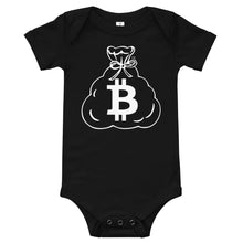 Load image into Gallery viewer, Baby Short Sleeve One Piece (Bitcoin)
