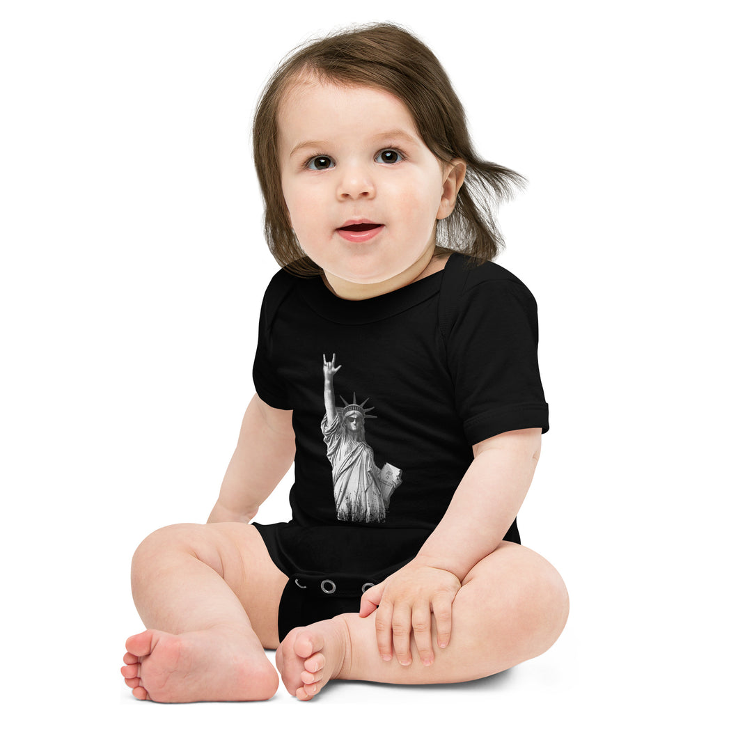 Baby Short Sleeve One Piece (Statue of Liberty)