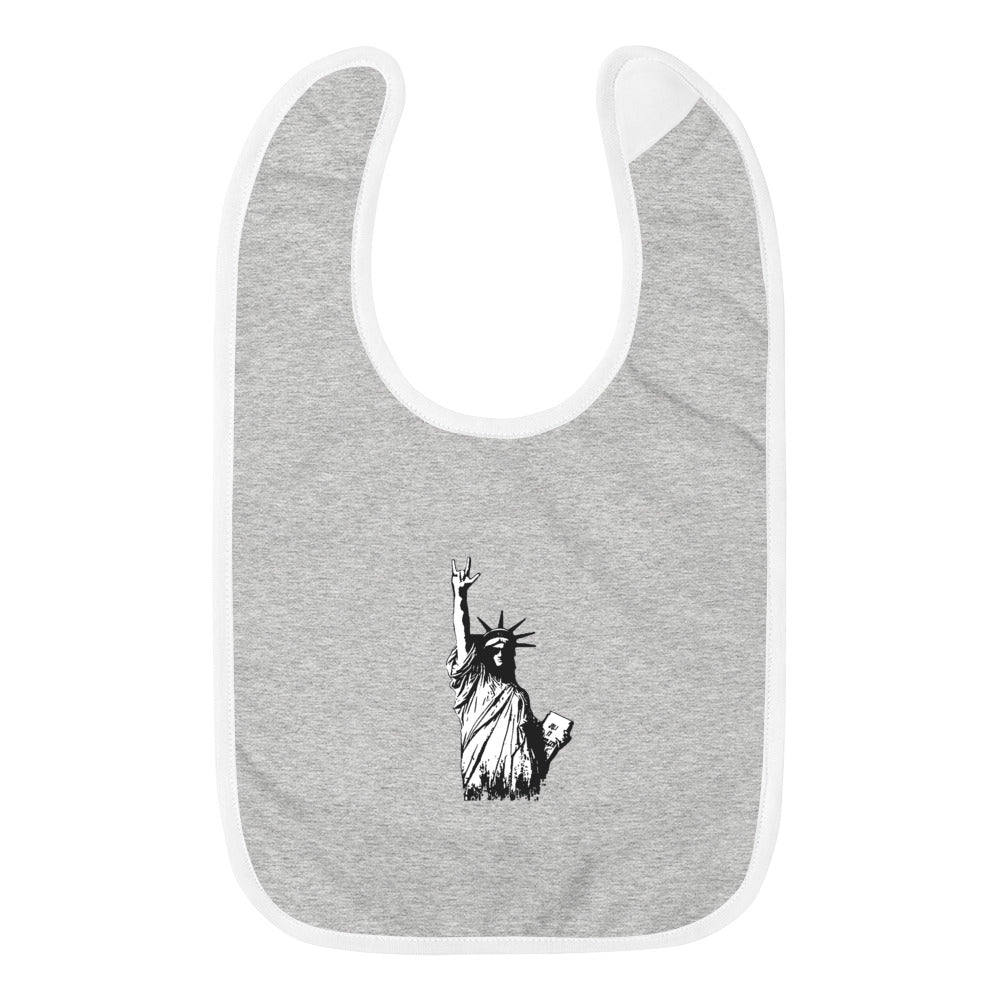 Embroidered Baby Bib (Statue of Liberty)