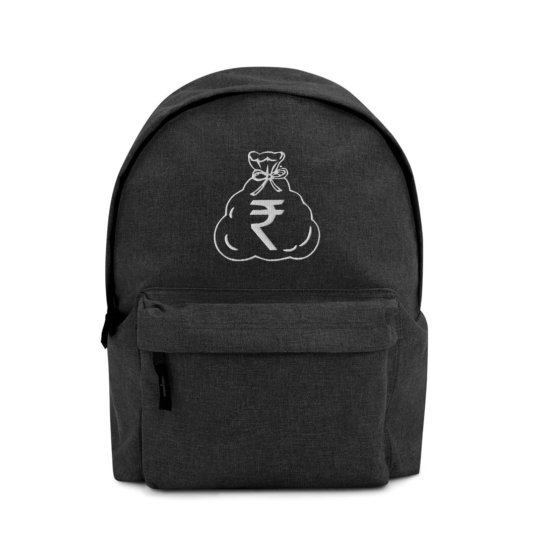 Embroidered Backpack (Rupee)