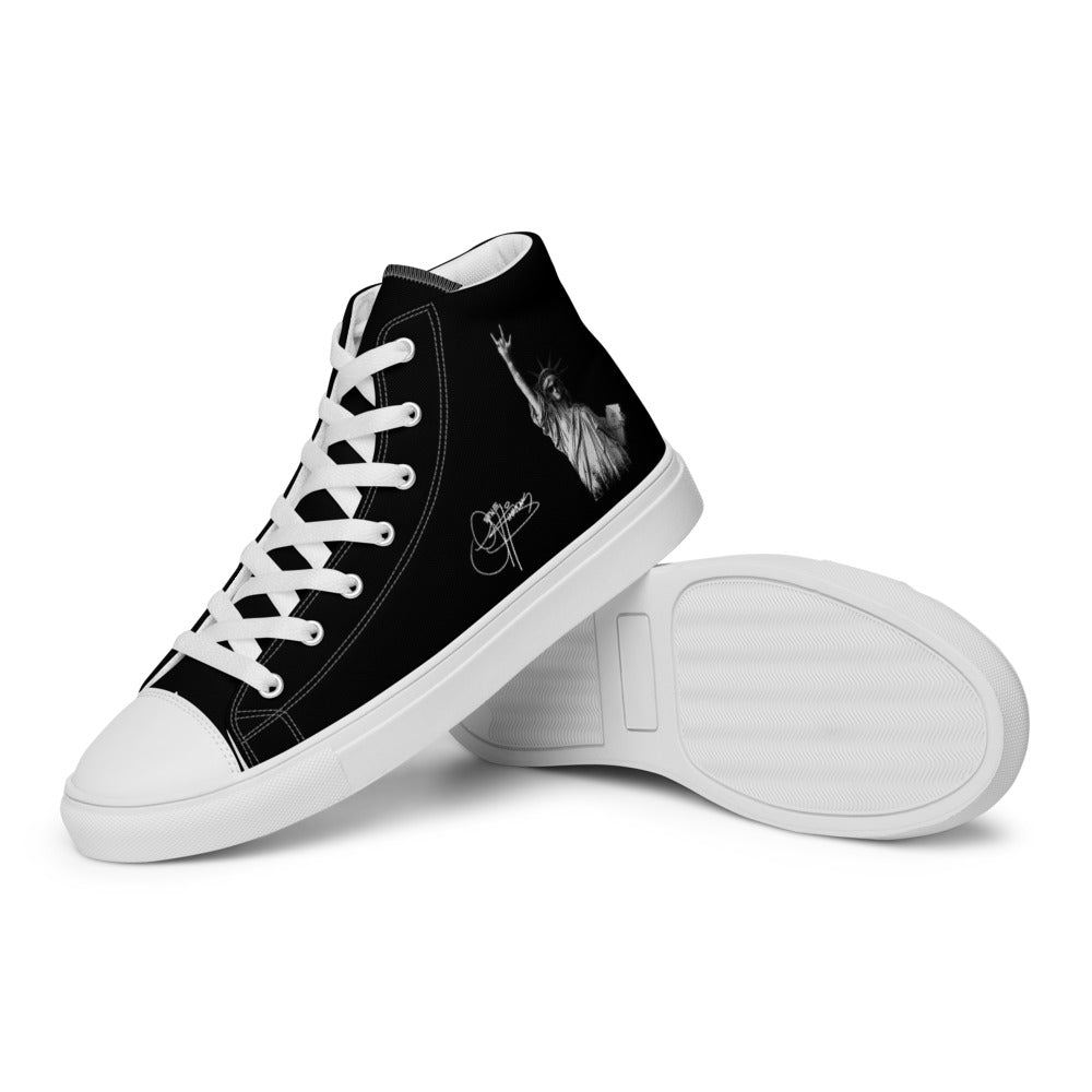 Men’s High Top Canvas Shoes (Statue of Liberty)