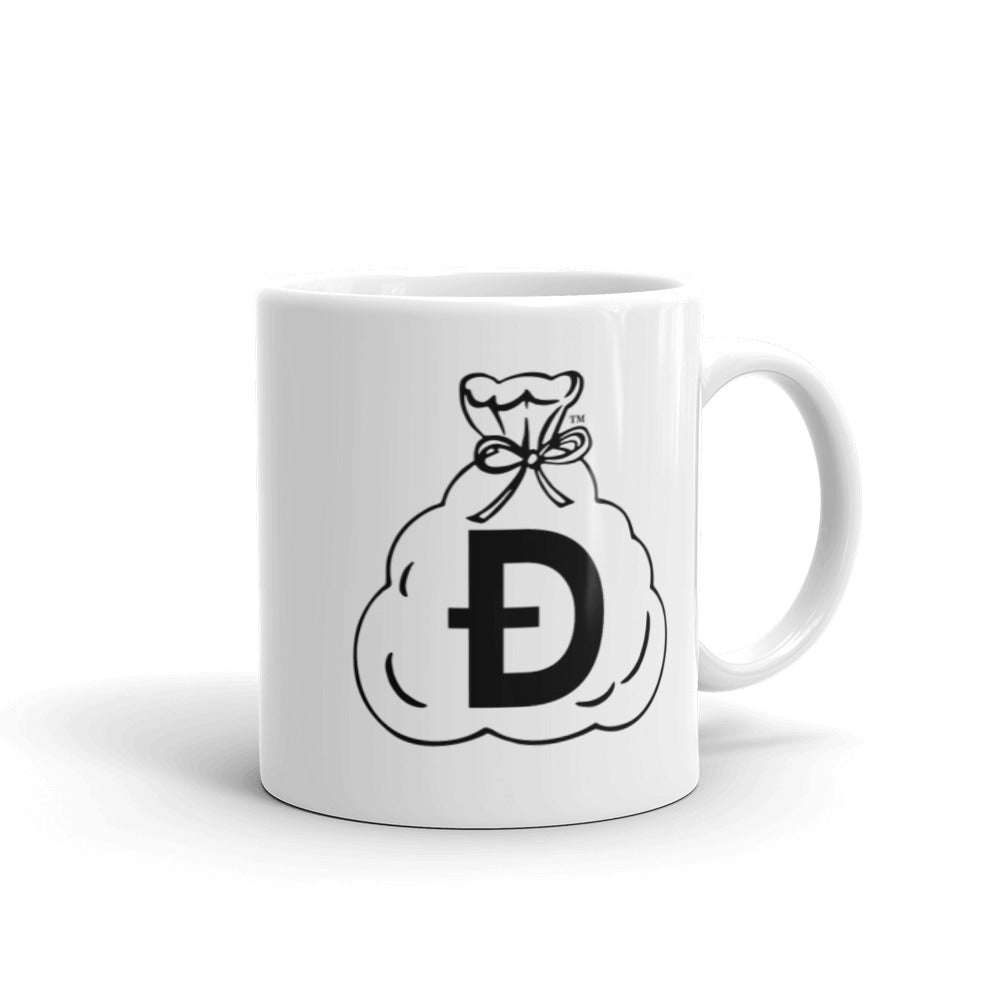 White Glossy Mug (Dogecoin)